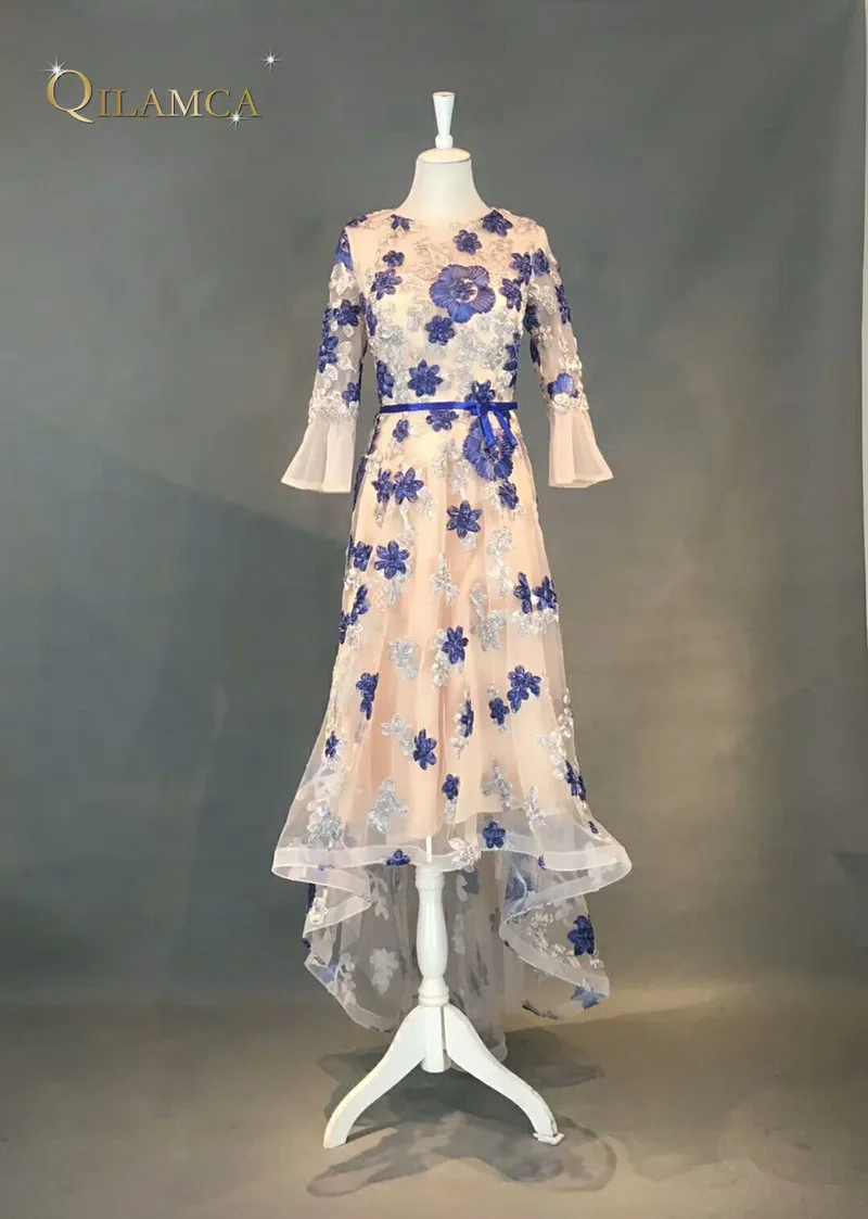 Винтажное кружевное ТРАПЕЦИЕВИДНОЕ ПЛАТЬЕ С Длинным Рукавом для выпускного