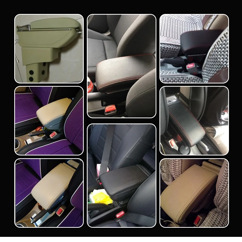 Автомобильный подлокотник для hyundai Getz, вращающийся центральный ящик для хранения с пепельницей, usb зарядка, аксессуары для украшения автомобиля