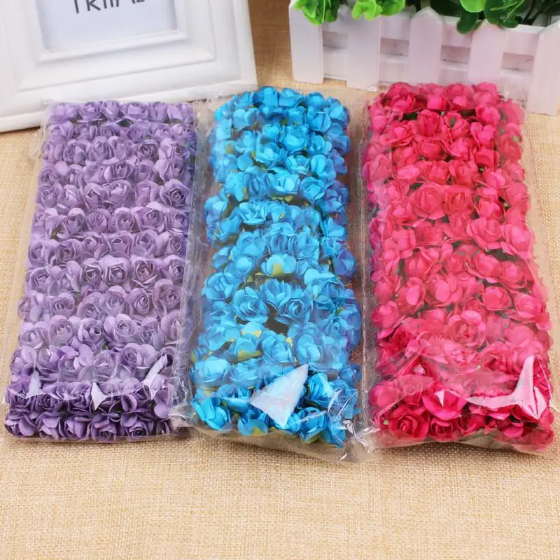144 шт. бумажные розы 3 см | Дом и сад