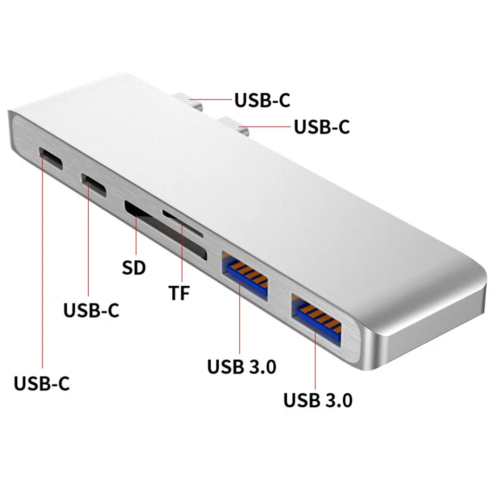 Тип C для SD/TF Card Reader/Splitter Расширение USB HUB читатель|Адаптеры Type-C| |