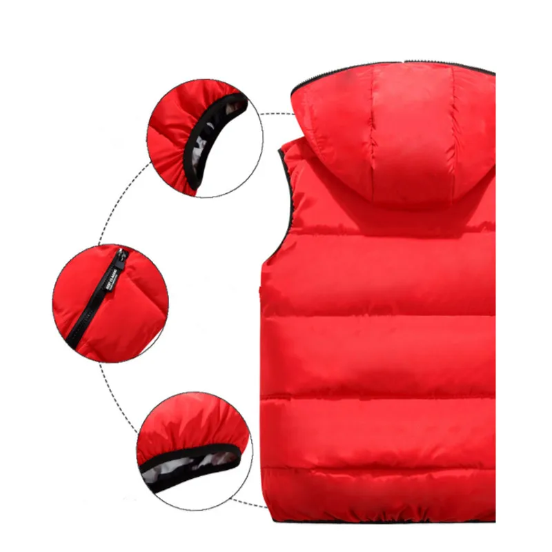 UNIVOS KUNI 2018men' теплый жилет chalecos para hombre, толстый теплый тонкий пуховик, камуфляжный жилет с капюшоном для мужчин/женщин Q533