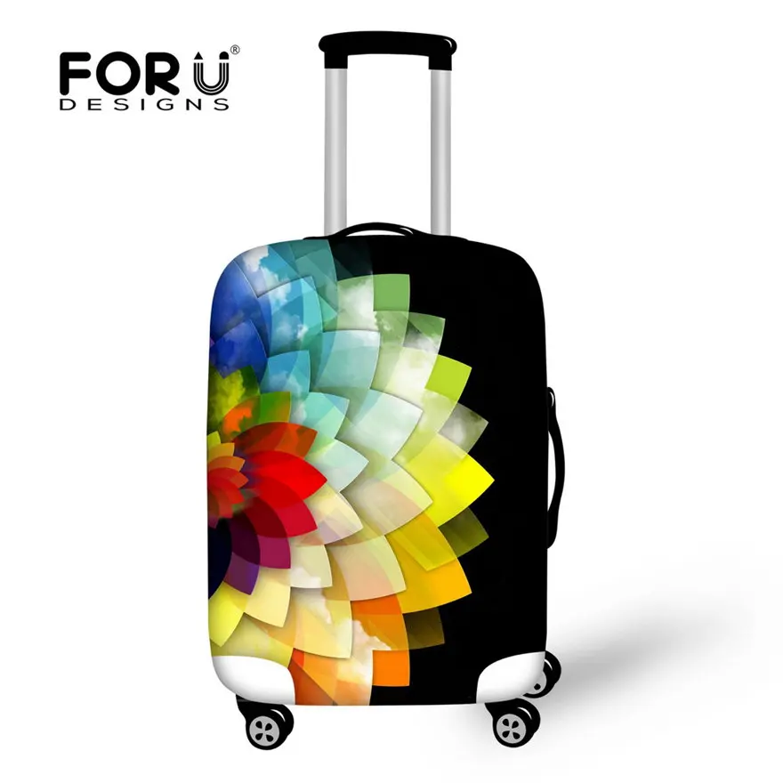 D0971 FORUDESIGNS/Африканский принт для девочек, Толстый эластичный багажный Защитный чехол на молнии для 18-32 дюймов, чемодан, аксессуары для путешествий - Цвет: D0971