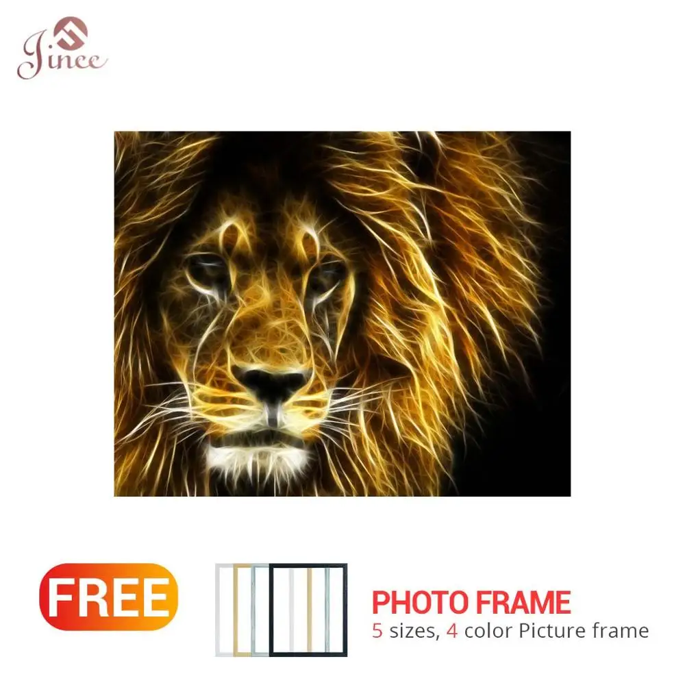 

5D DIY Full Square/Round Diamond Animal Lion Moon Diamond Embroidery Of Rhinestone Diamond Home Decor