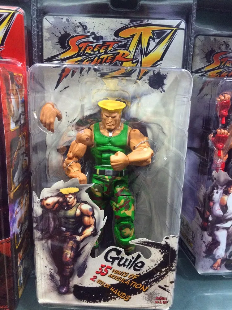 D with box 18 см 7 дюймов NECA Ken Guile Hoshi Ryu ПВХ фигурка игрушка кукла рождественский подарок - Цвет: D with box