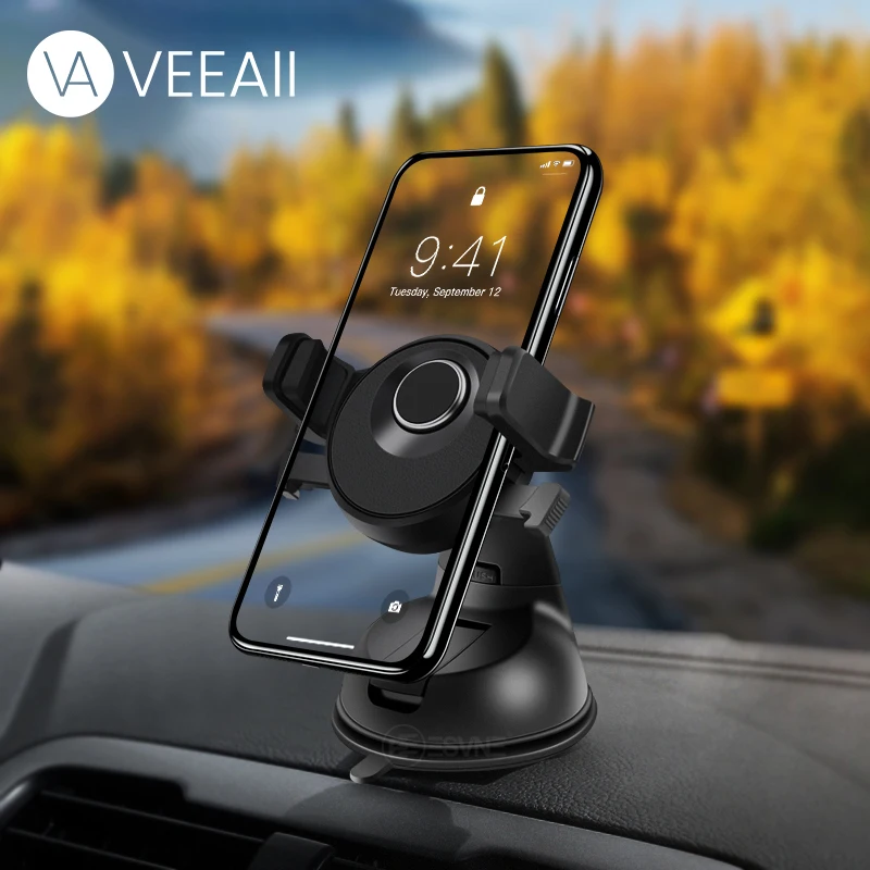 VEEAII Универсальный Автомобильный держатель для телефона на вентиляционное отверстие для iPhone 11 pro X 7 8 XR XS, держатель для мобильного телефона на лобовое стекло, подставка