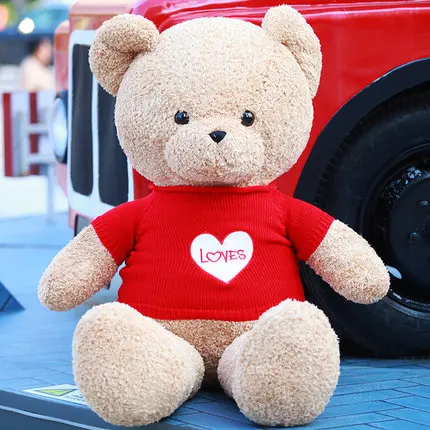 Белый 50/70/90/110 см большой ребенок hug плюшевого медведя из мультфильма, как подарок для семьи и друзей, прекрасные мягкие игрушки украшения для дома - Цвет: Белый