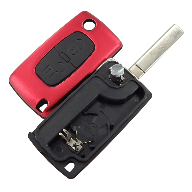PREISEI новый алюминиевый красный 2 кнопки Автомобильный Дистанционный флип чехол