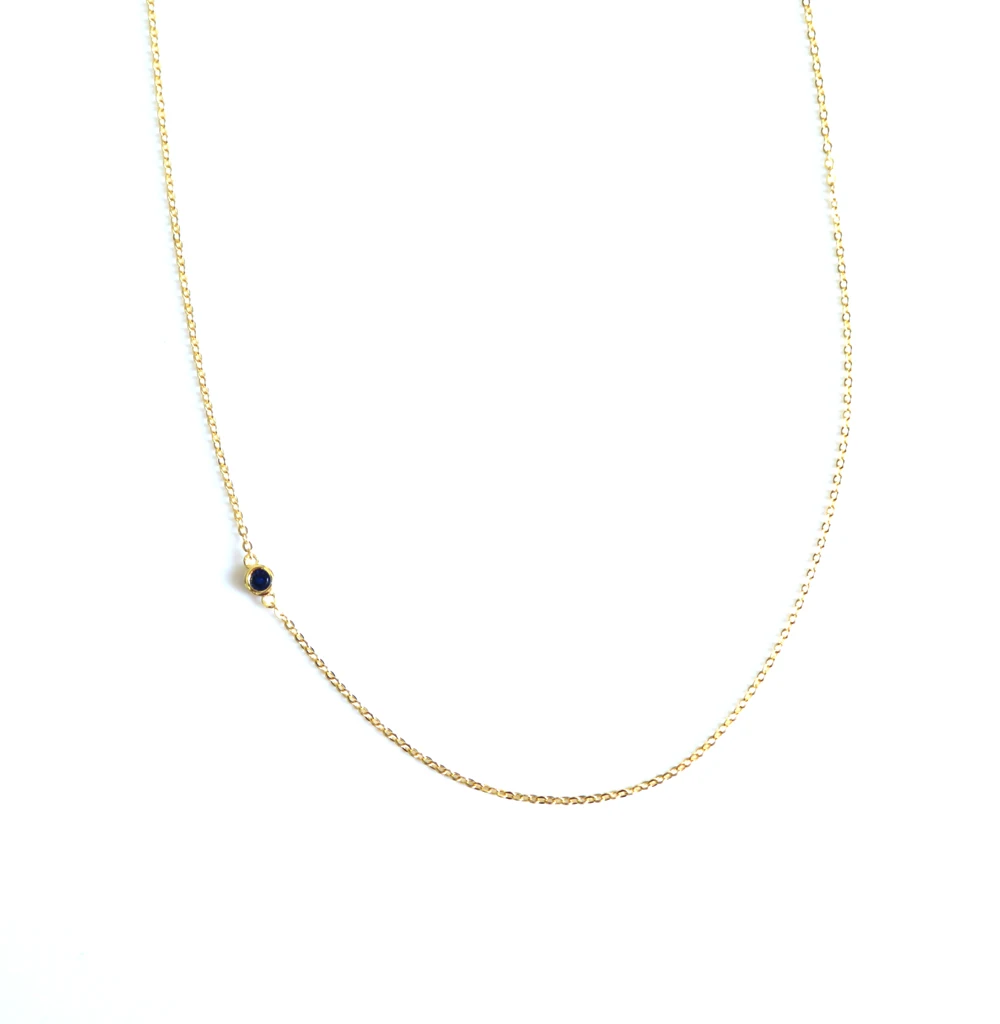 2019 Fashion blue cz paved round gold color jewelry 925 Silver OL Delicate Party Pendant Necklace for sexy Women Choker Collar | Украшения
