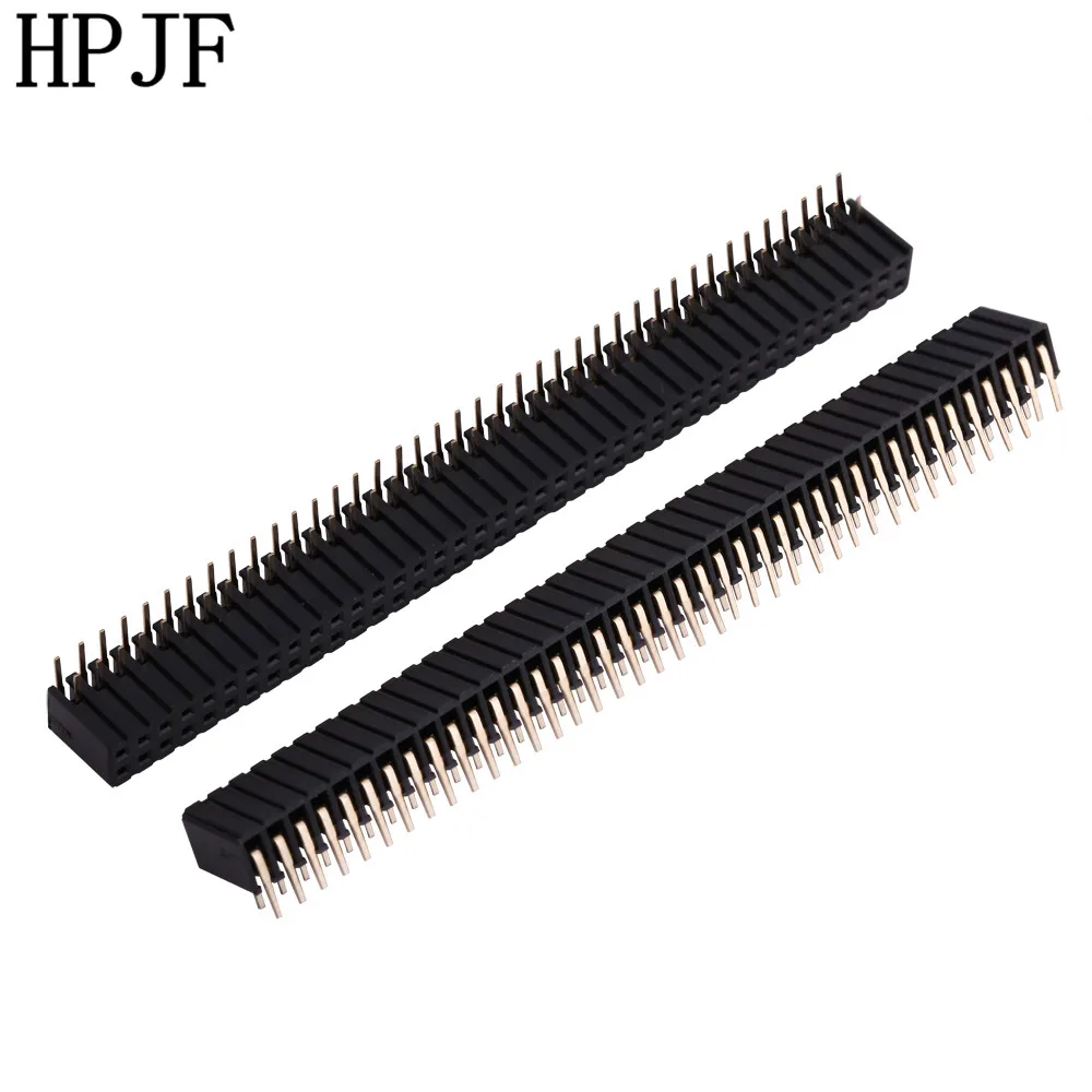 2 шт. шаг 0 мм 2x40Pin 80 пиновый Двухрядные под прямым углом прямые заголовок полосы