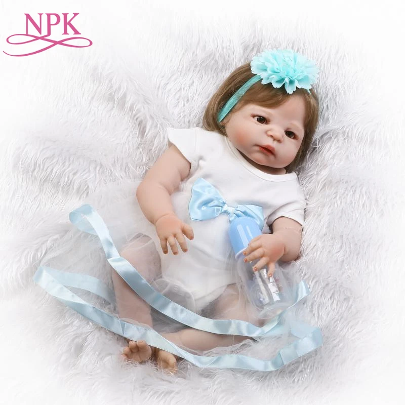 NPK ручная работа новая акция полностью виниловая силиконовая кукла reborn babydoll с