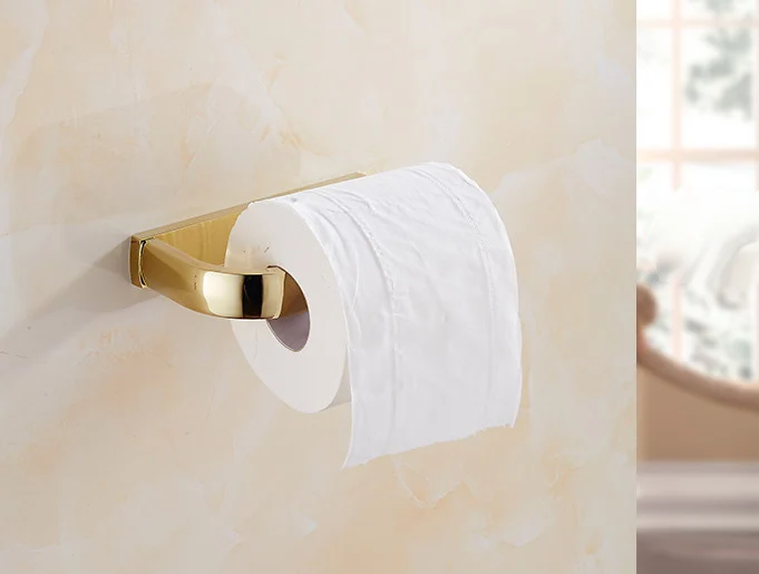 Роскошный латунный квадратный настенный держатель для туалетной бумаги