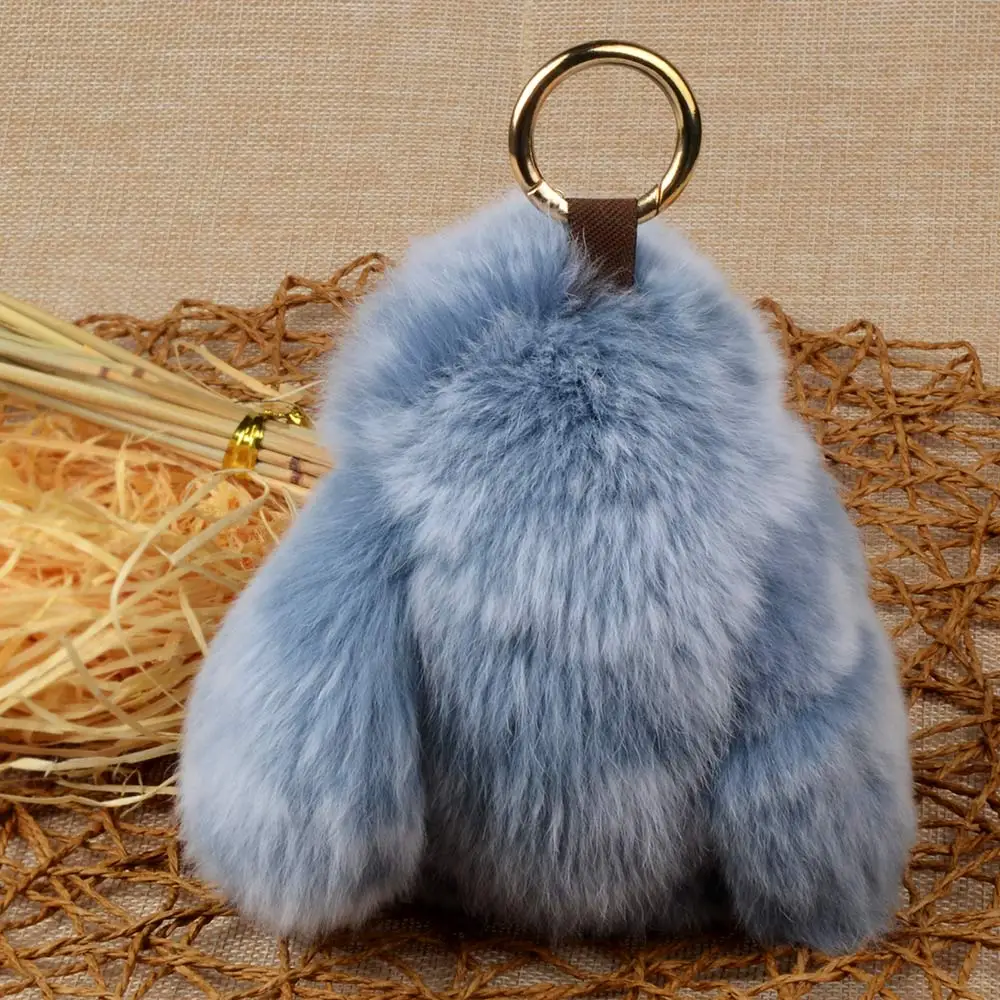 Chanfar Bunny брелок настоящий кроличий мех помпон брелок для женщин подвеска автомобиля подвеска брелки ювелирные изделия