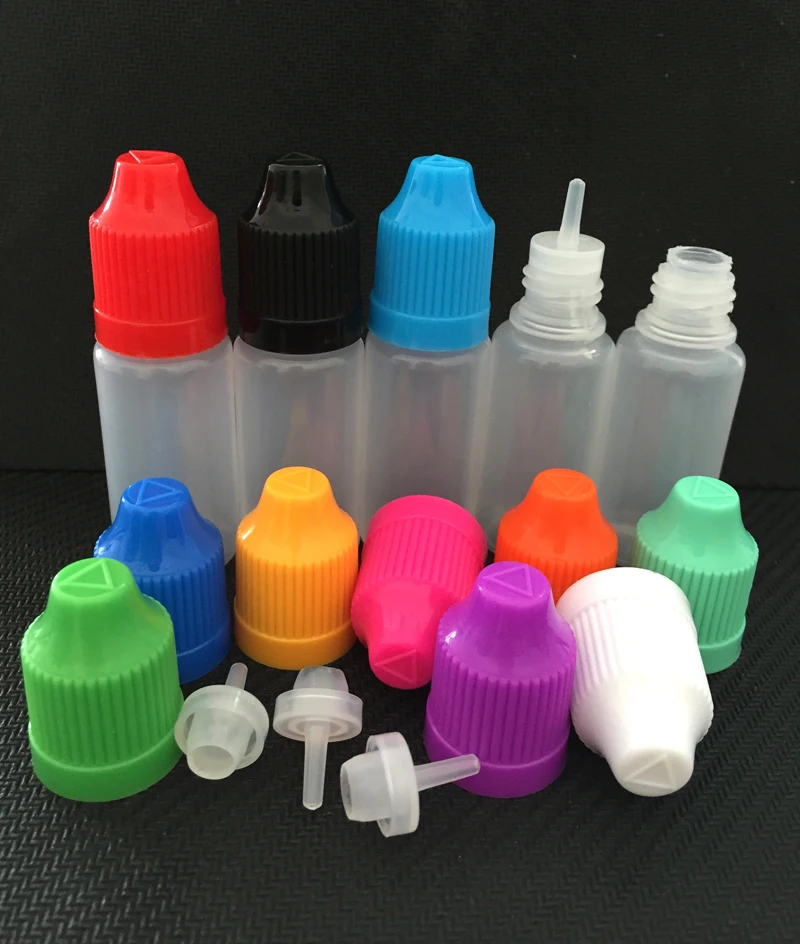 

Cheap PE Dropper Bottles 3ml 5ml 10ml 15ml 20ml 30ml Needle Bottle with Color Childproof Cap Sharp Dropper Tip Plastic Eliquid