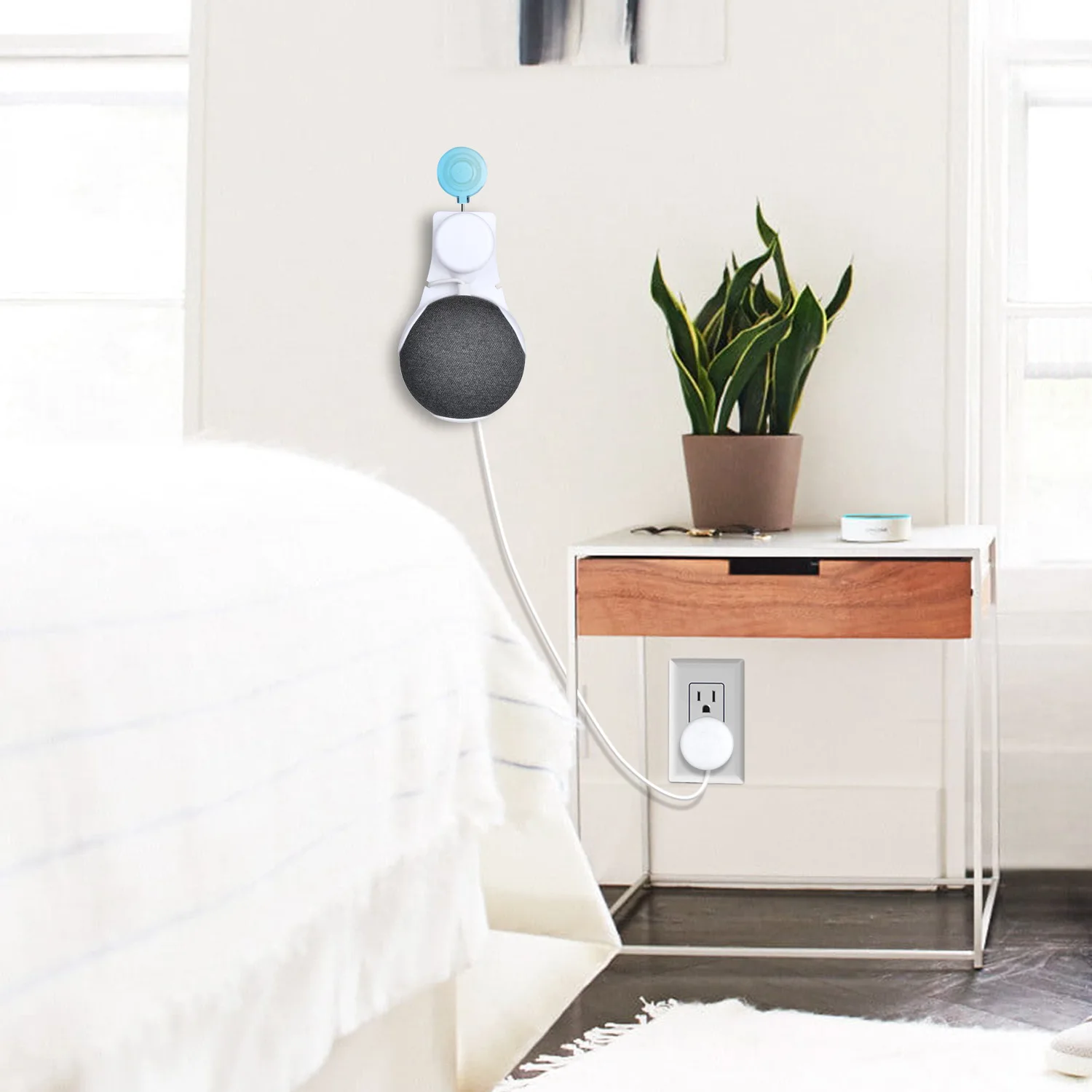 Розетка настенный держатель Подставка для Google Home Mini US Plug Экономия пространства розетка подвесной крючок стойка для дома организации и хранения