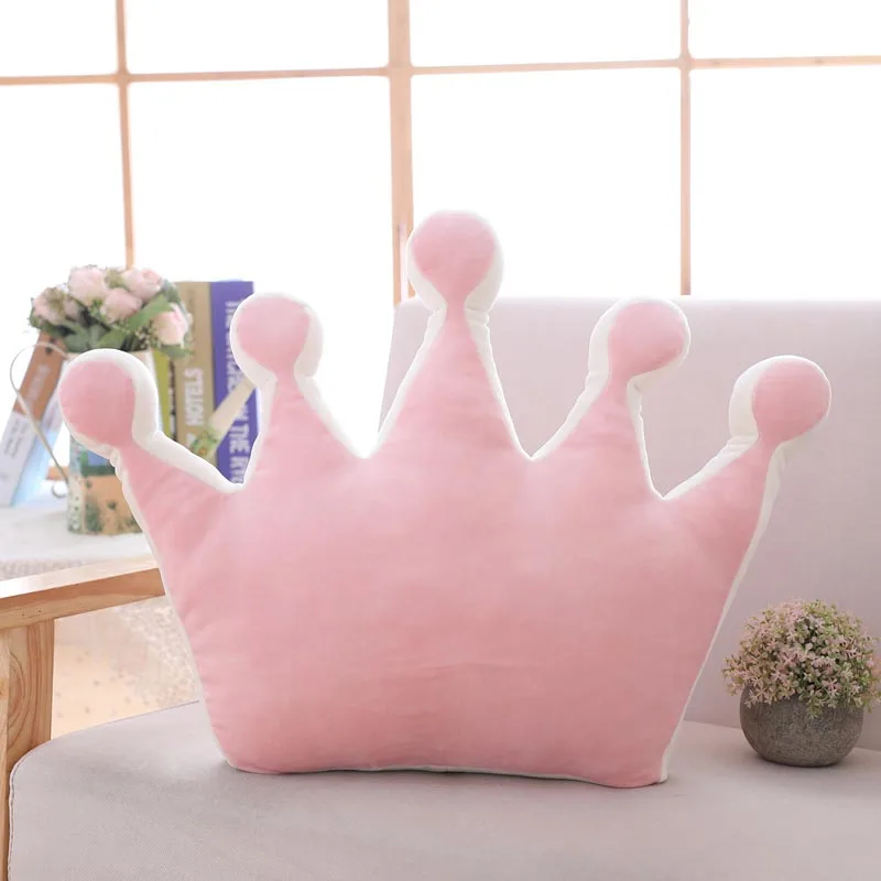 42cm pink INS, хит, яркие цвета, облако, звезда, луна, плюшевая подушка, цветная Радужная подушка "Корона", подушка, диван, украшение для дома, подушка, игрушка - Цвет: 42cm pink