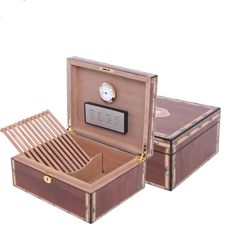 Ретро двухслойная глянцевая отделка свежий цвет сигары Humidor хороший ящик для