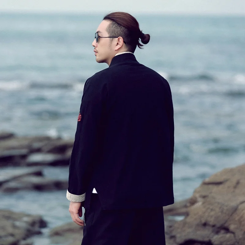 Традиционная китайская одежда для мужчин социальные рубашки мужские одежды