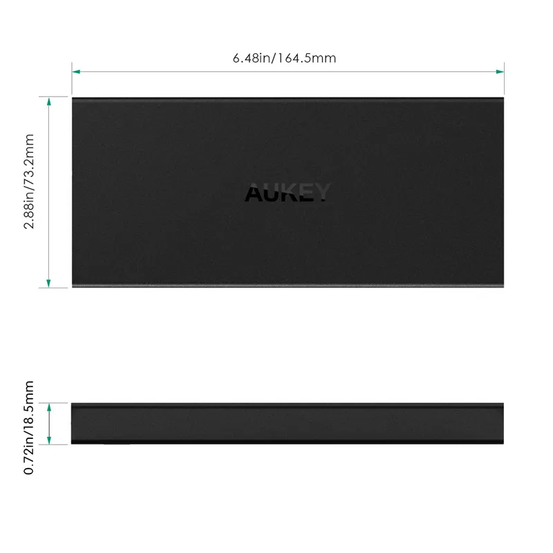 Aukey нового быстрая зарядка 2.0 15000 мАч портативный внешний аккумулятор 5 В / 9 12