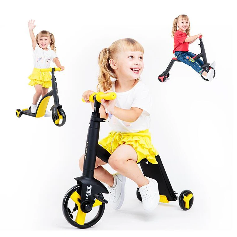 Детский трехколесный скутер 3 в 1 беговел ездить на игрушки|Ходунки| |