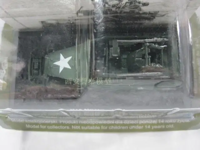 Американская модель военного танка AMER 1/72 M16 MGMC 1944 литый под давлением