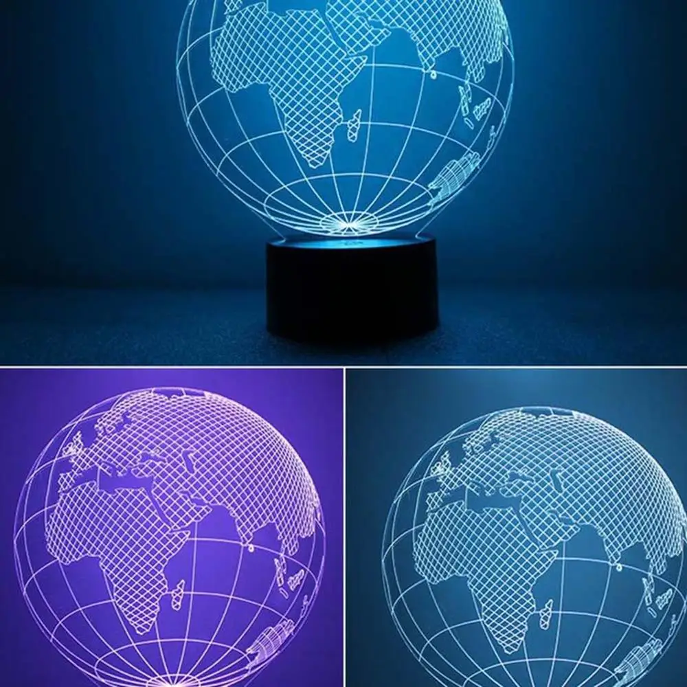 Цветной 3D ночной Светильник светодиодный ночник для ухода за глазами