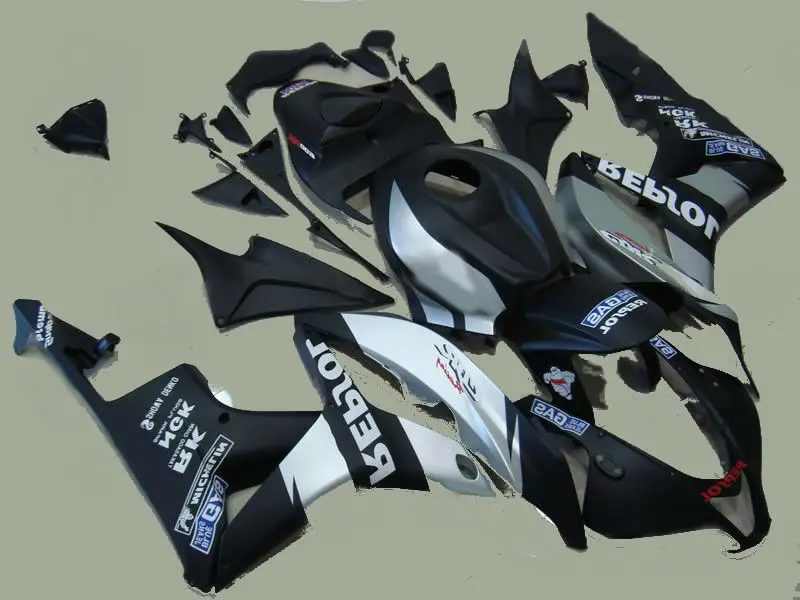 

L36-100% fit injection mold for fairings CBR600RR 2007 2008 black silver fairing kit 07 08 CBR 600RR