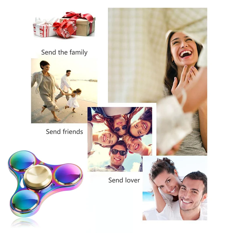 Непоседа Spinner Радуга ручная блесны высокое Скорость топ палец игрушка из металла