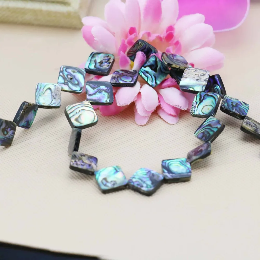 Бусины диагональные для изготовления ювелирных изделий 15 мм|loose beads|shell loose beadsbeads
