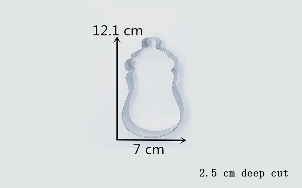 KENIAO бутылочка для кормления печенья для детского душа-7x12,1 cm-резак для печенья и помадки-нержавеющая сталь