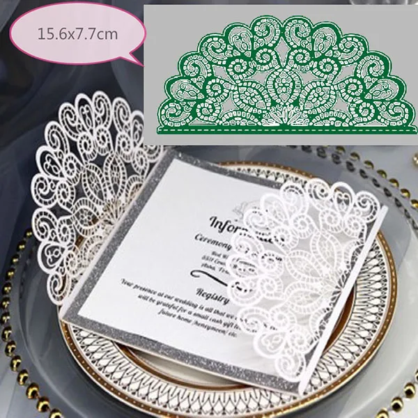 5 Wedding Circle Lace Bow Metal Steel Cutting Dies Stencils for Scrapbooking Card Making New Etched Embossing Die Cuts - Цвет: 5