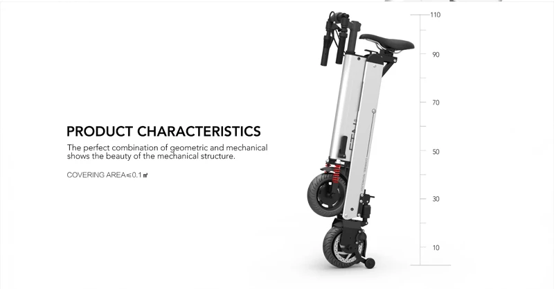 COSWHEEL A-2, 8 дюймов, 40 км, 36 В, 10ah, складной электрический самокат, портативный, подвижный, самокат для взрослых, электрический велосипед