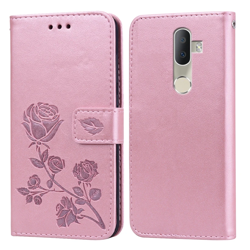 Роскошный Розовый тисненый кожаный чехол-кошелек для Alcatel 3 5052D 5052Y Alcatel 3 V 5099D Чехол-книжка Флип кожаный чехол, ремешок