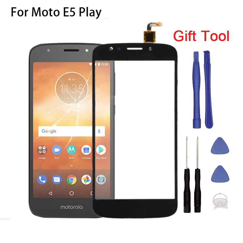 Сенсорный сенсор для Motorola Moto E5 Play сенсорный экран стекло дигитайзер Передняя
