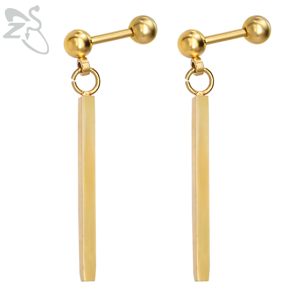 Женские серьги гвоздики из нержавеющей стали|bar earrings|earring trendyfashion stud earrings |