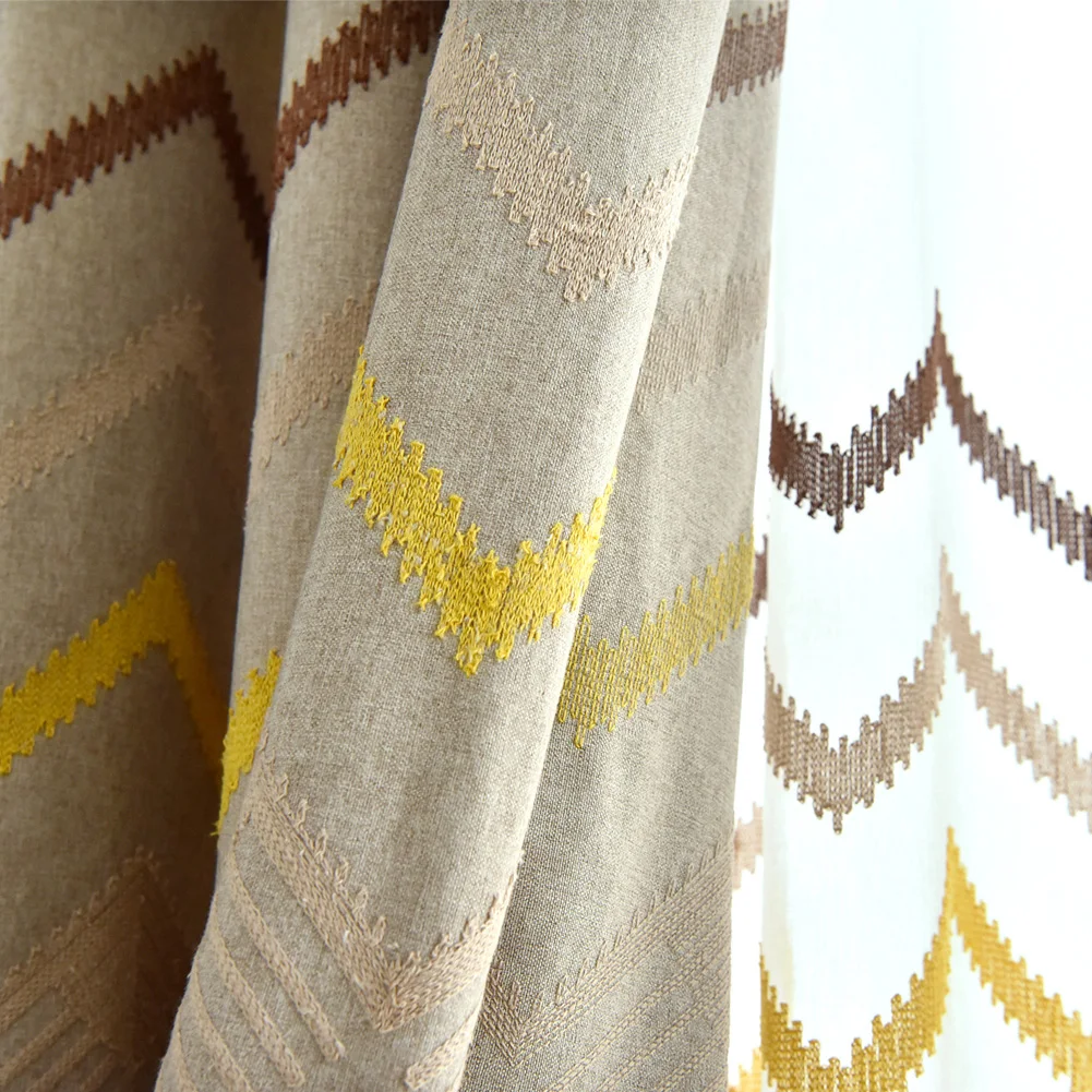 NAPEARL 1 шт. волнистые шторы Полосатый жаккардовый дизайн капля универсальные тюль