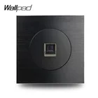 Wallpad L6, черный сатиновый металл, 6, ПК, для передачи данных, Ethernet компьютерная настенная розетка, RJ45, разъем для проводки, матовый алюминий, 86 х 86 мм