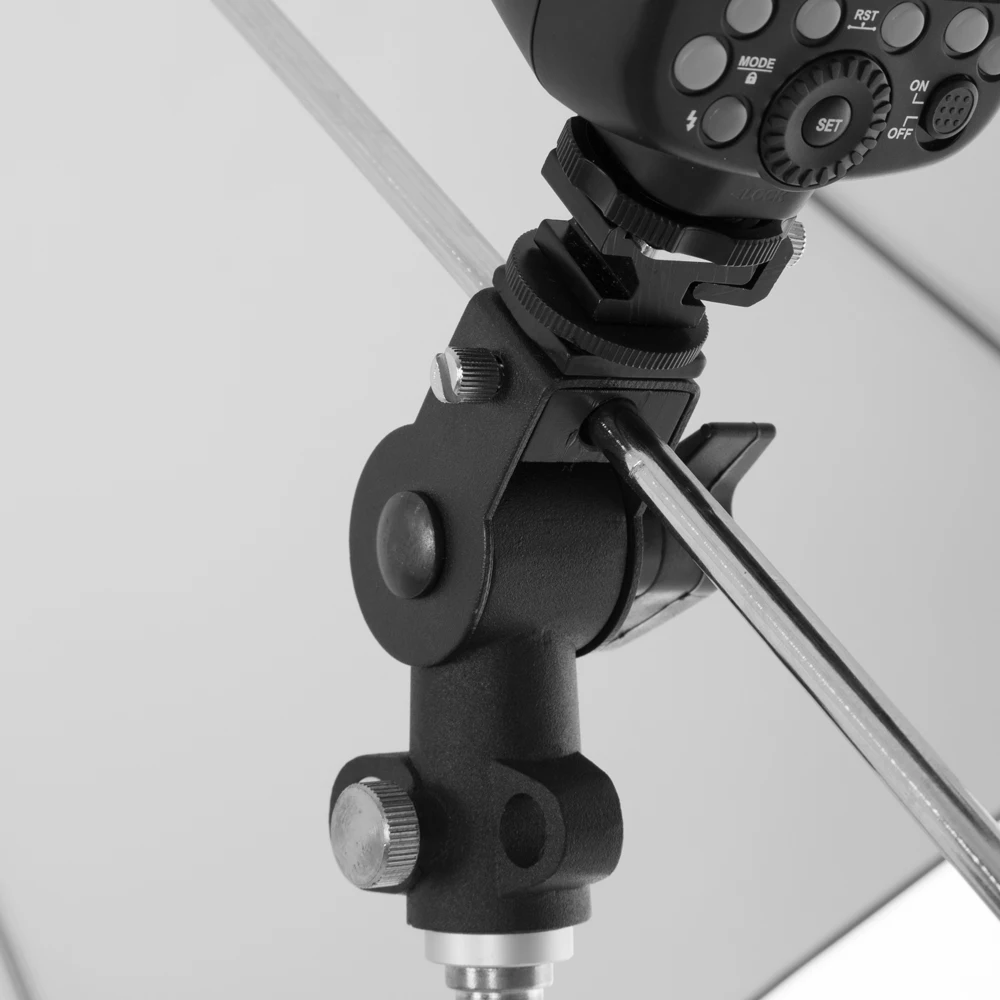 Metal Camera D Type Flash Shoe Umbrella Holder Mount Light Stand Bracket Swivel for Speedlite | Электроника