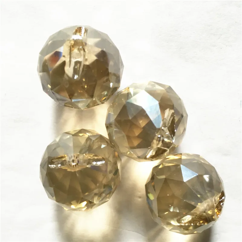 Новый 20 шт./лот мм коньячный Кристалл шарообразный стеклянный падение граненые