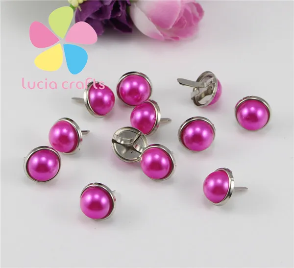 Распродажа! 12 шт./лот Lucia crafts мм жемчужные Brads для скрапбукинга в наличии G1009|brads