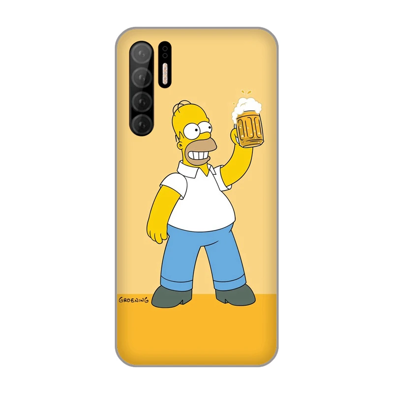 The Simpsons Cartoons Anime Soft TPU Silicone Case Cover for Huawei P10 Plus P20 P30 Pro P7 P8 Lite 2015 Honor 9 V10 shell |