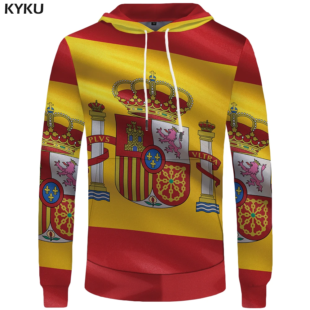 KYKU Марка Испания Толстовка флаг кофты Для мужчин s сексуальная одежда мода