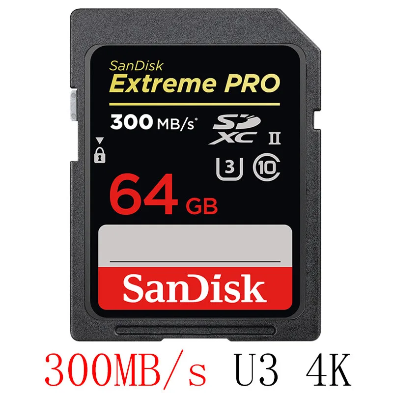 64GB Карта памяти SanDisk Ultra Pro SD 32 Гб 128 Гб 64 Гб 300 м U3 4 K Class 10 32 64 128 ГБ Флэш-карта sd-карта SDXC SDHC - Емкость: 64GB