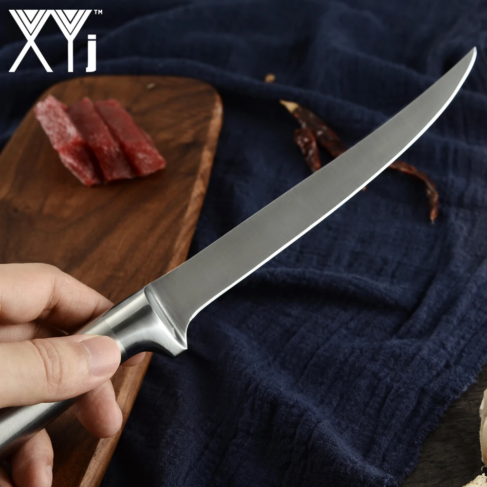 XYj 6 дюймовый поварской нож для рыбалки из высокоуглеродистой нержавеющей стали