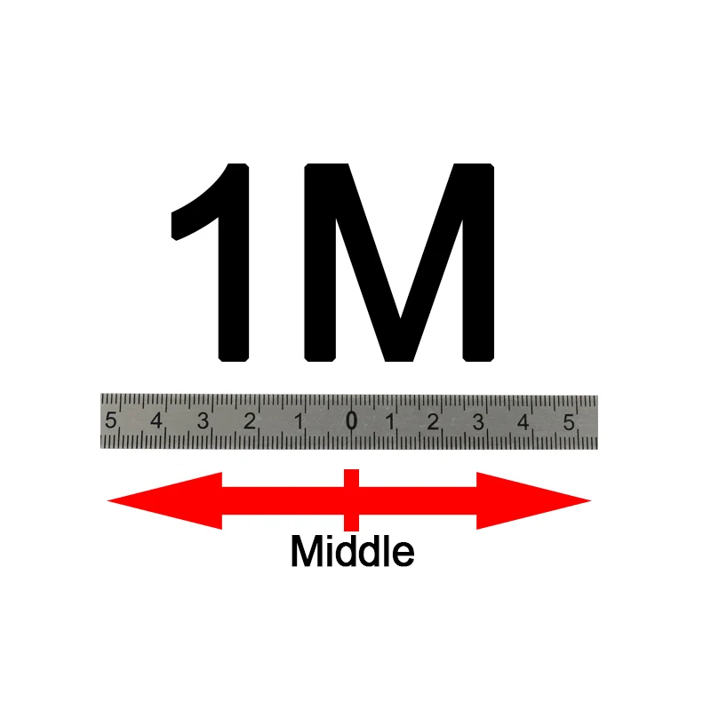 1M-Middle Метрическая Торцовочная Т-образная рулетка 1 м-5 м самоклеящаяся шкала из нержавеющей стали линейка для трекового маршрутизатора Настольная пила столярные инструменты - Цвет: 1M-Middle