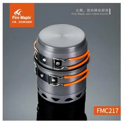 Fire Maple FMC217/218 2-3 человека использовать открытый портативный Engergy-сбор горшок набор с сетчатой сумкой для переноски - Цвет: FMC-217