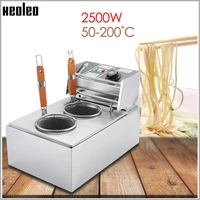 xeoleo electric pasta cooker noodle cooker stainless steel electric noodle cooking stove double baskets boiler machine 2500w 220