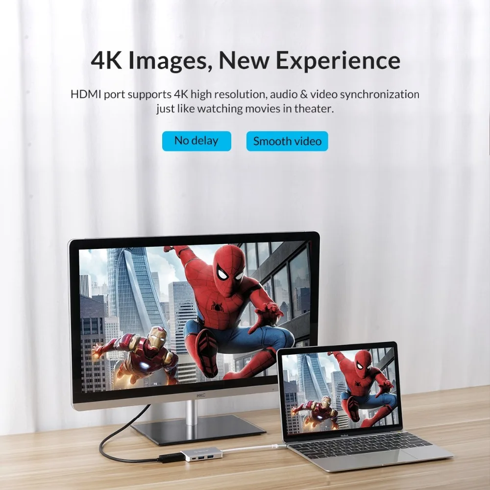 USB Концентратор ORICO Type C к USB3.0 концентратор HDMI адаптер с разъемами для зарядки Samsung