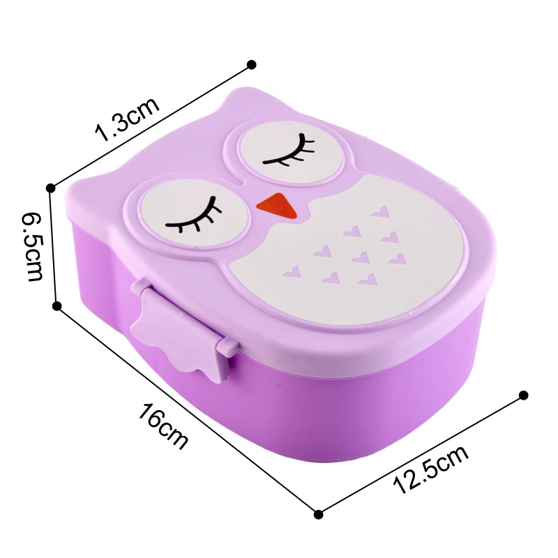 2 слоя столовая посуда Ланчбокс мультфильм сова пищевой контейнер для хранения