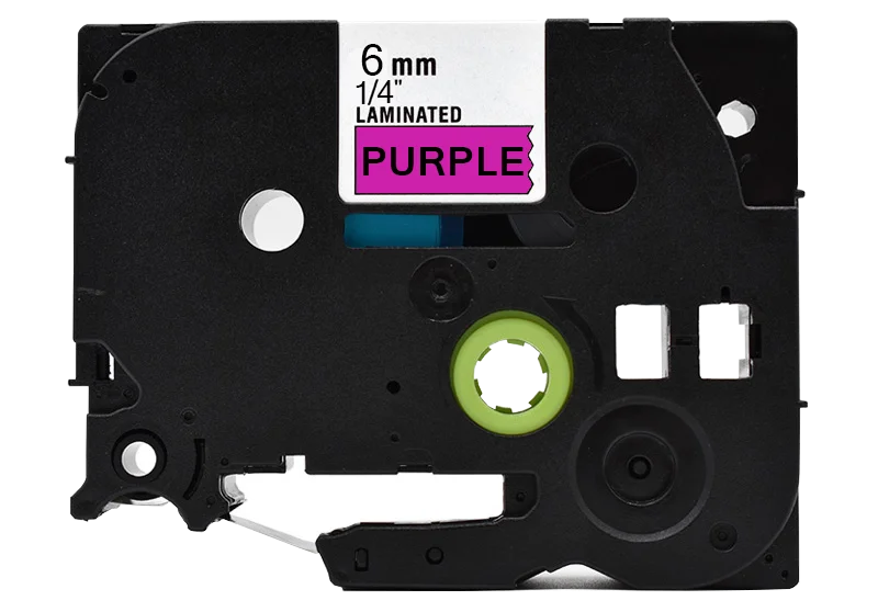 black on purple Смешанные 30 цветов 6 мм ленты этикеток совместимые Brother p-touch принтеры tze-211 tz211 tz-211 tz tze211 ленты этикеток для ptouch 6 мм - Цвет: black on purple