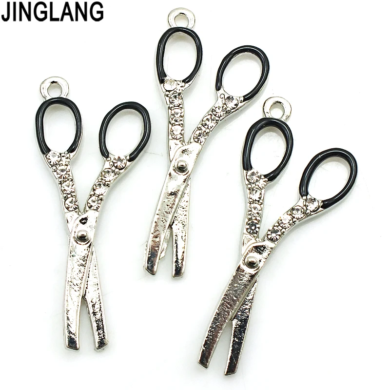 

JINGLANG Vintage Zinc Alloy Antique Scissors Charms Pendants Jewelry Findings For DIY Choker Necklace Bracelet